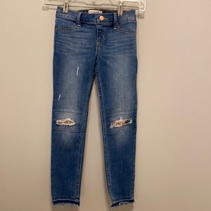 ABERCROMBIE Kids Pull-on Jean Leggings Distressed With Exposed Sequins